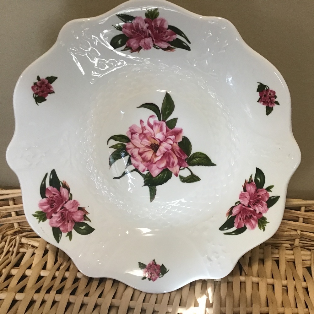 Royal Chelsea Flowers by Aynsley Fine Bone China  Low Bowl